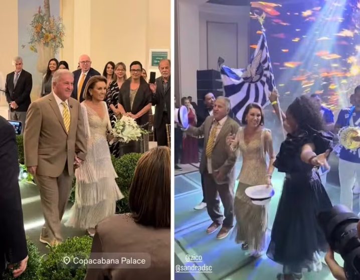 Zico celebra 50 anos de casado com festão no Copacabana Palace