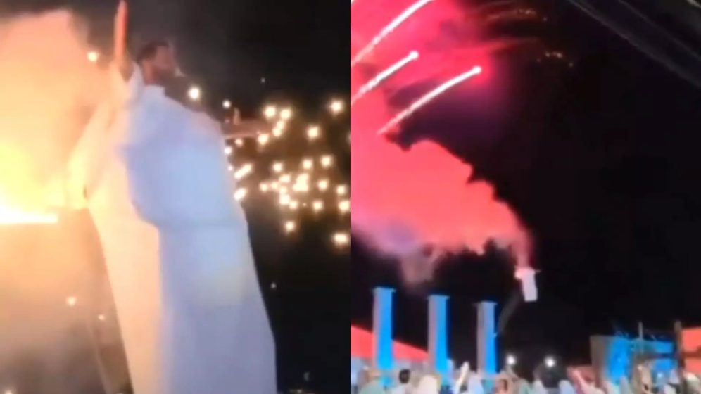 Figurino de Henri Castelli pega fogo durante espetáculo ‘Paixão de Cristo’ em SP