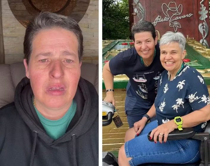 Mulher de Claudia Rodrigues chora ao relatar luta da atriz pela vida