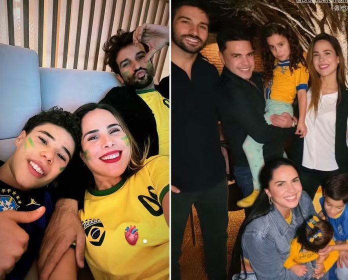 Wanessa Camargo posa com namorado e filho após apresentá-lo para família