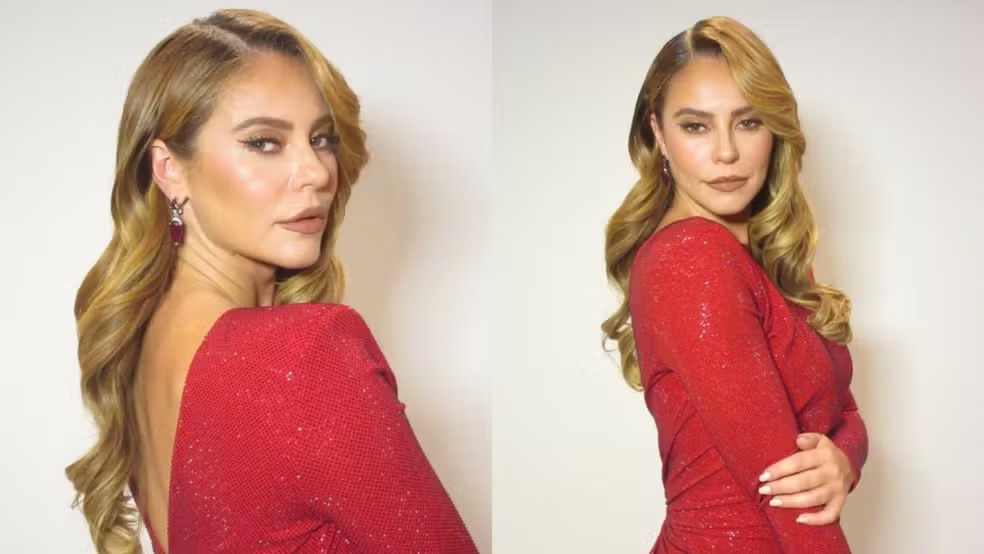 Paolla Oliveira aposta em look brilhante para pré-estreia de ‘Herança de Narcisa’
