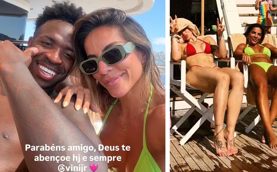 Amiga de Vini Jr entrega presença de Virginia na comemoração do aniversário do jogador